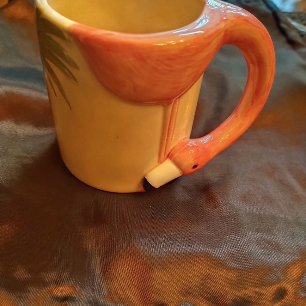 Vintage flamingo mug